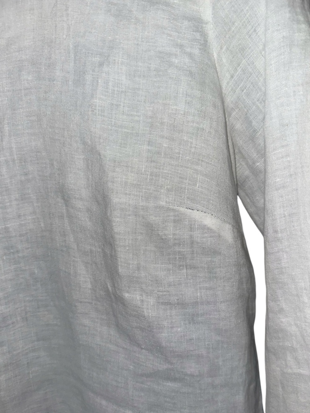 JCREW “Perfect” Shirt 100% Linen  Button Down Shirt White Women’s Size 6 - Picture 5 of 6